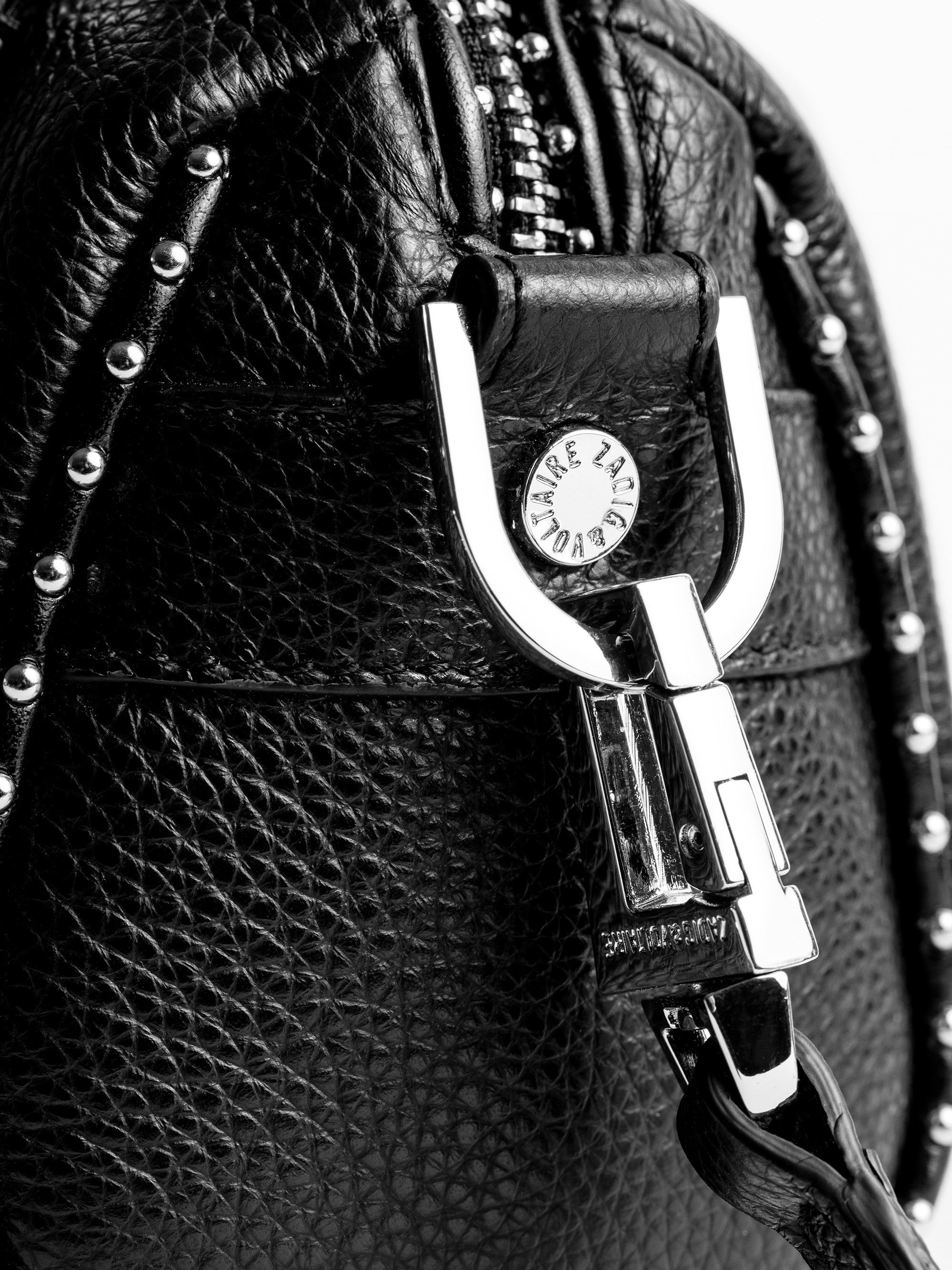 Sunny Nano Studs Bag - Iconic Sunny Nano bag in grained leather adorned with silver studs.